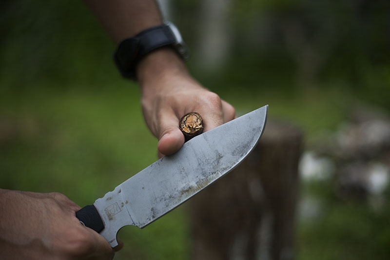 cutting wood with vox boker plus rold