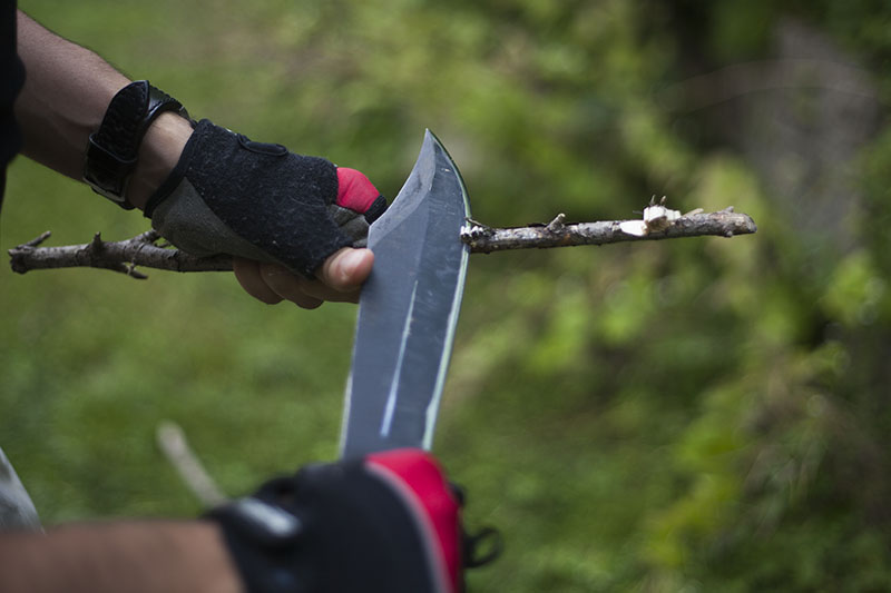 making wood shavings ontario bowie knife