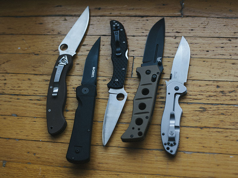 top 5 edc favourites spyderco crkt benchmade knives folders