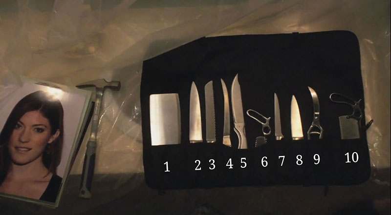 knives used on showtime dexter kill bag tv show