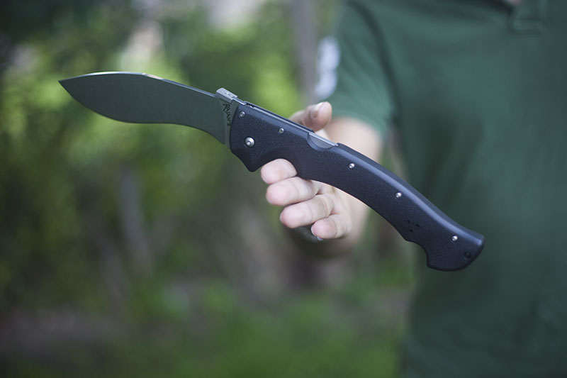 fodling fixed blade pocket knife review cold steel rajah ii