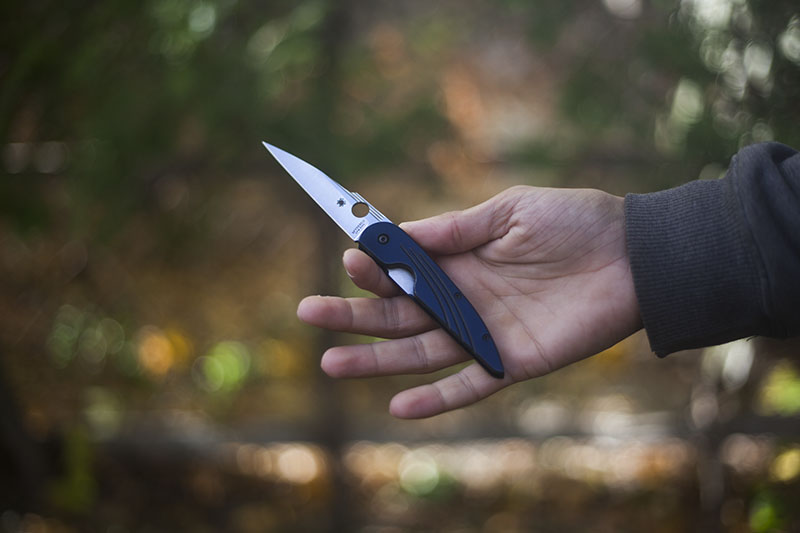 everyday carry folding lightweight pocket knife spyderco des horn review