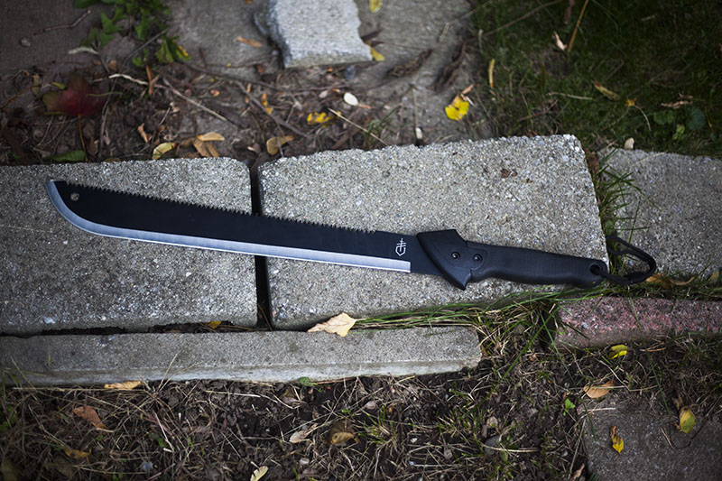 gerber gator machete review saw back fixed blade survival knife